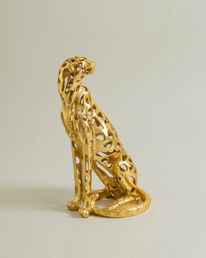 Golden Majesty Decorative Leopard Figurine - Big
