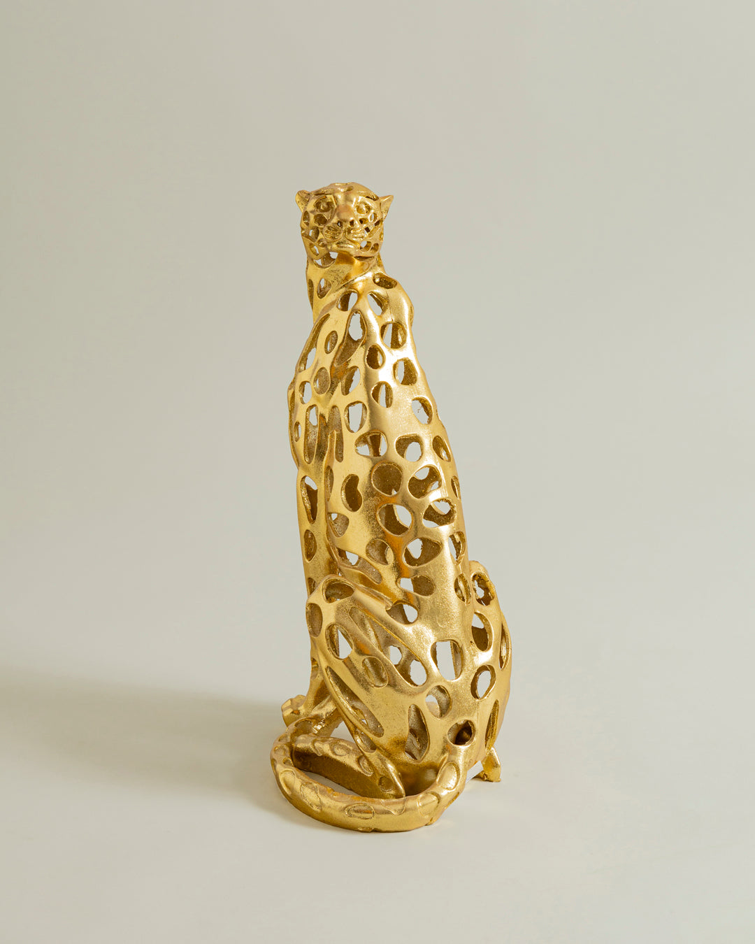 Golden Majesty Decorative Leopard Figurine - Big