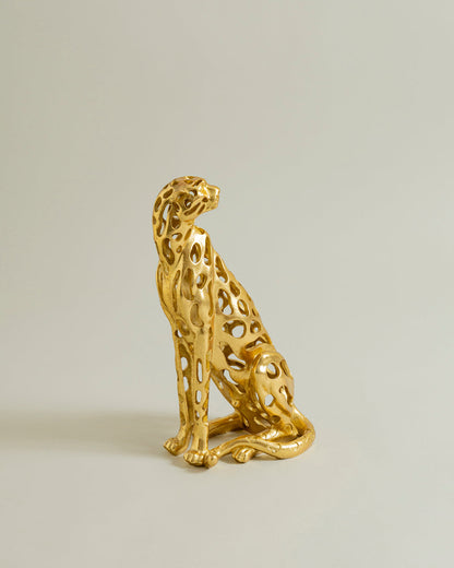 Golden Majesty Decorative Leopard Figurine - Small