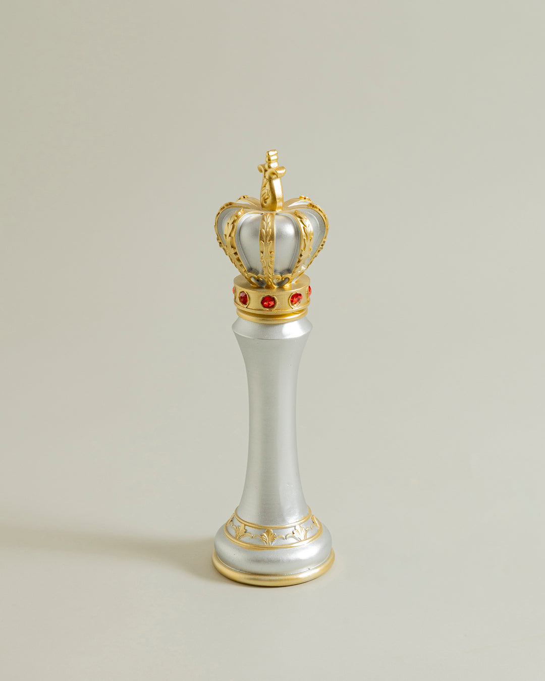 Imperial Crown Decorative Chess King - Grey