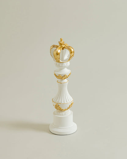 Imperial Crown Decorative Chess King - White