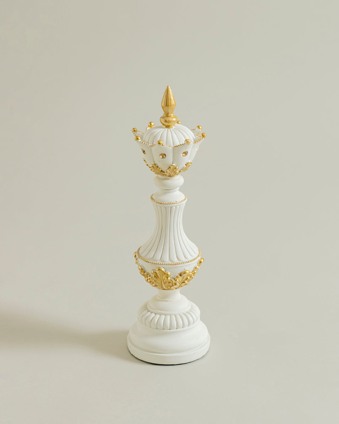 Imperial Crown Decorative Chess Queen - White