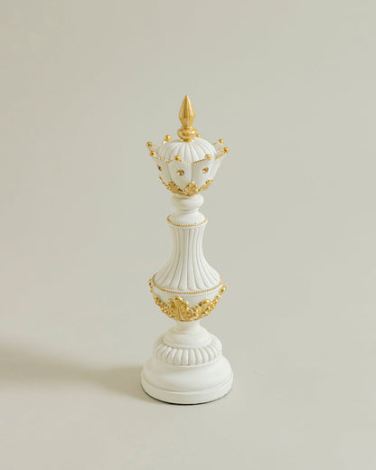 Imperial Crown Decorative Chess Queen - White
