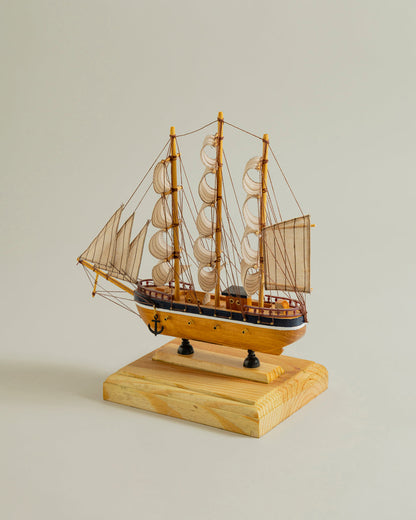 "The Gold Mariner" Wooden DecoratStandive Ship With