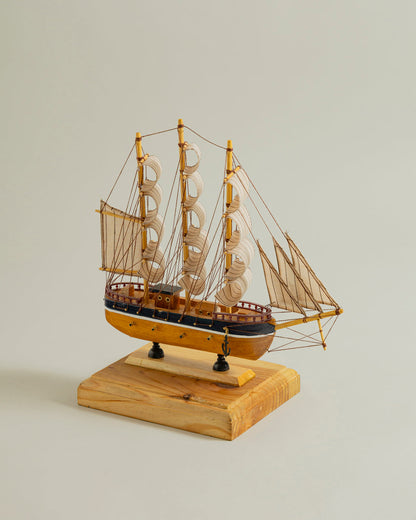 "The Gold Mariner" Wooden DecoratStandive Ship With