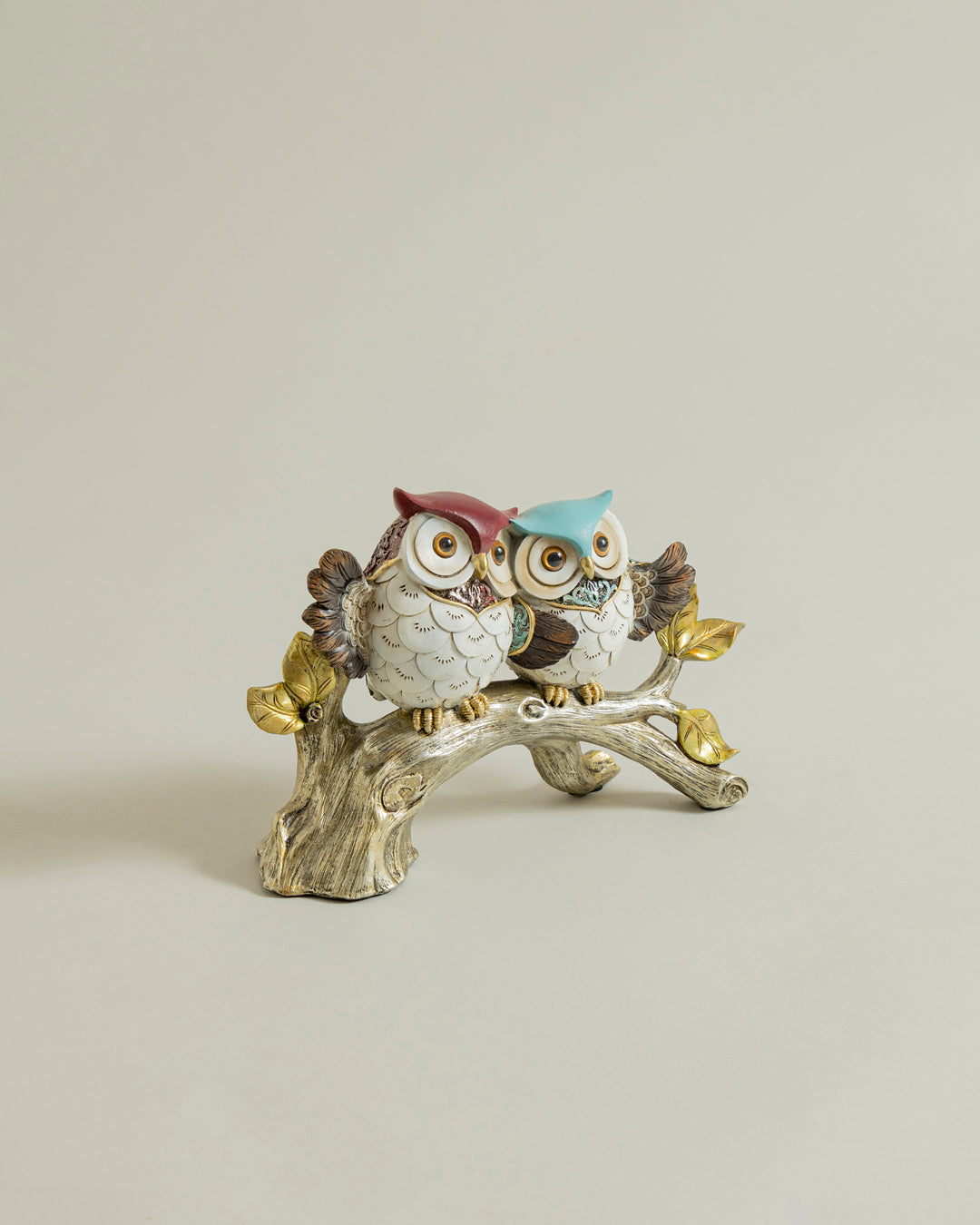 Whimsical Couple Decorative Owl Figurine