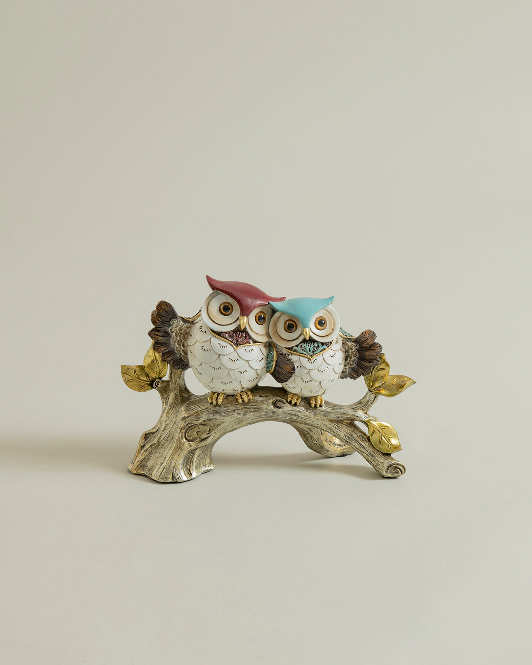 Whimsical Couple Decorative Owl Figurine