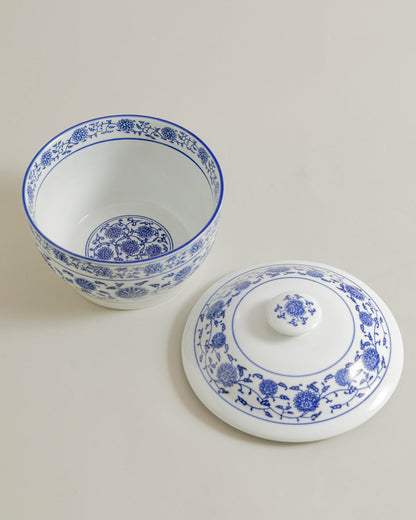 Vintage Blue & White Casserole With Lid
