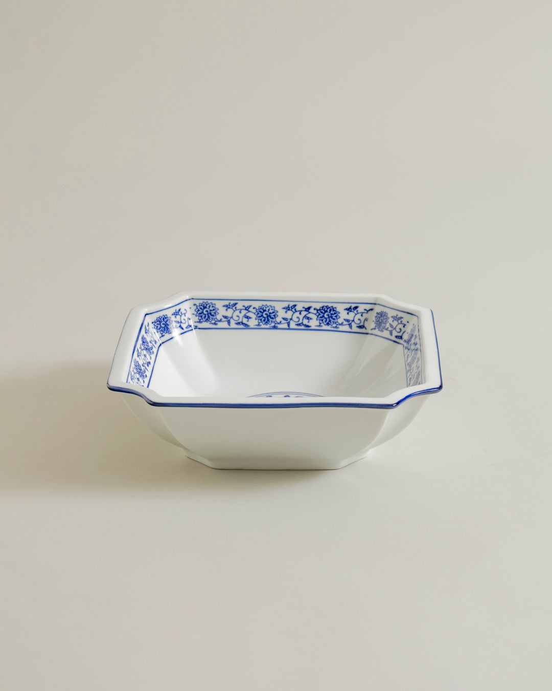Classic Blue Floral Square Bowl