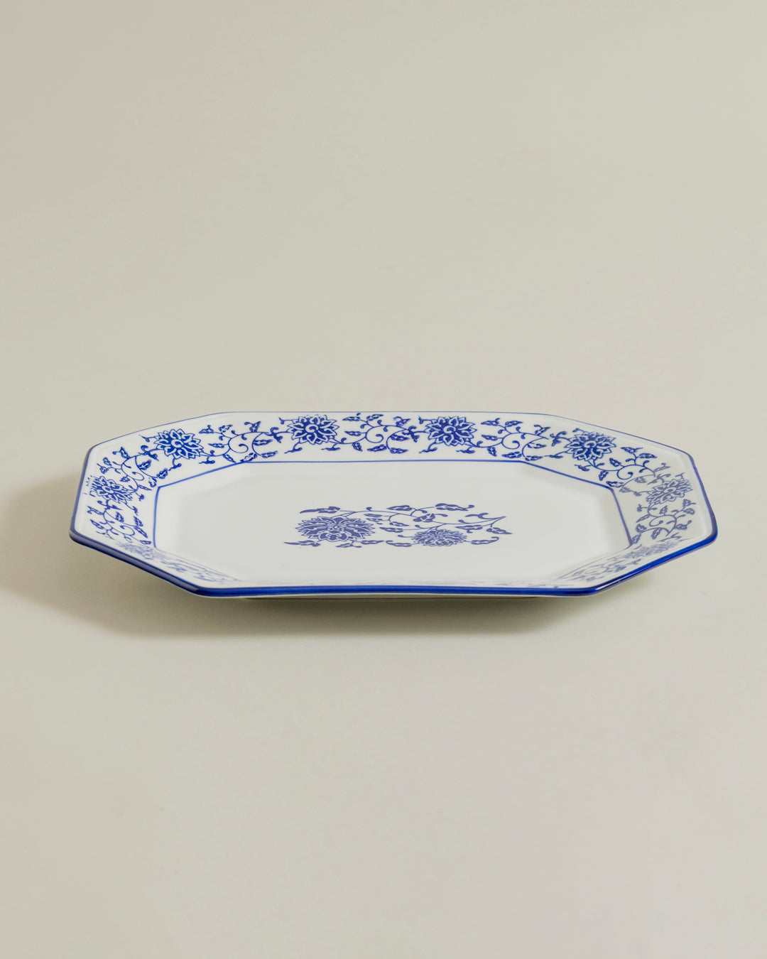 Vintage Blue & White Platter - Large