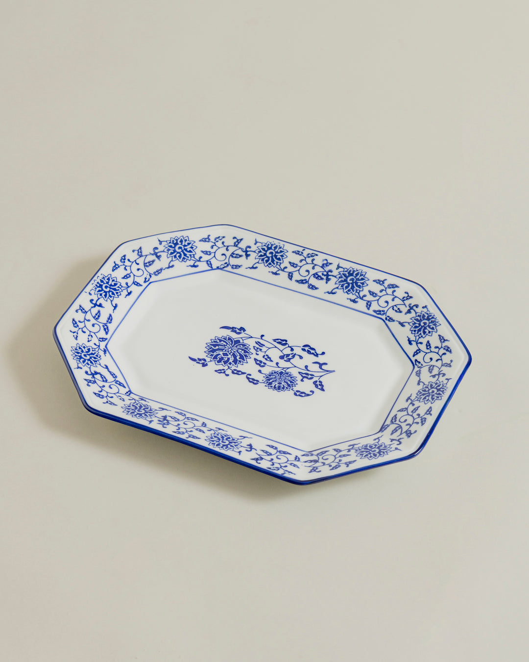 Vintage Blue & White Platter - Large