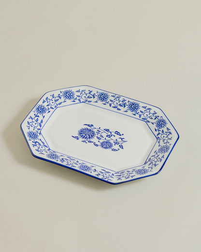 Vintage Blue & White Platter - Large