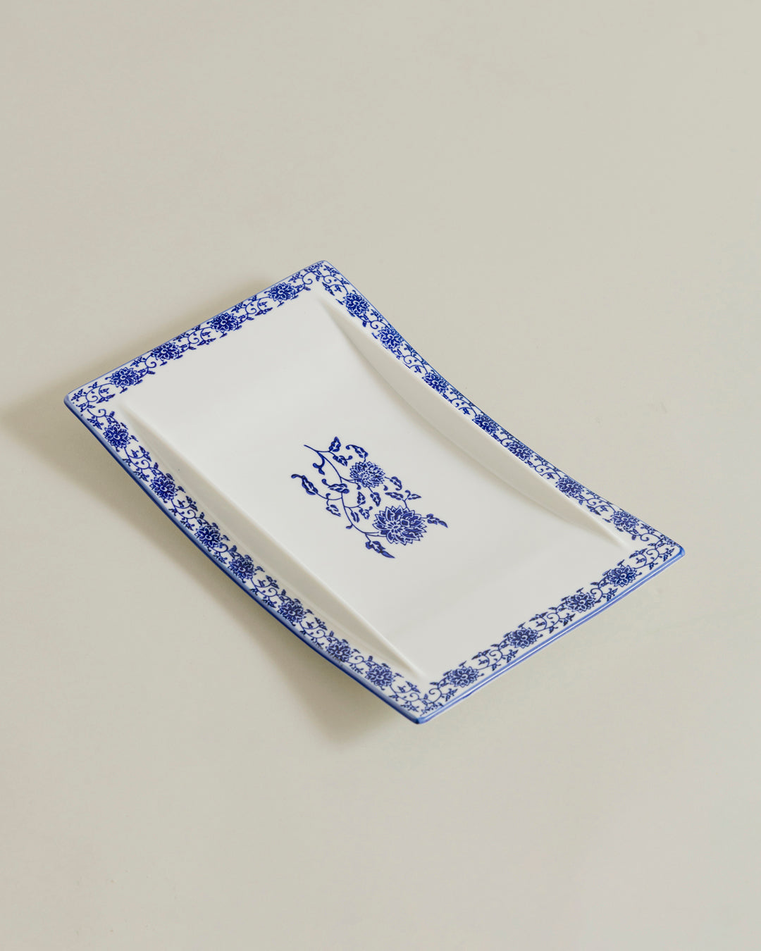 Classic Blue Floral Serving Platter