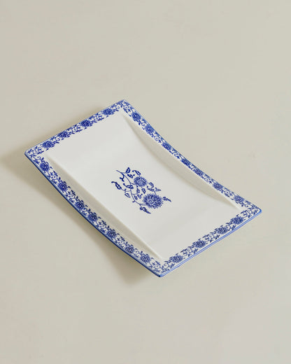 Classic Blue Floral Serving Platter