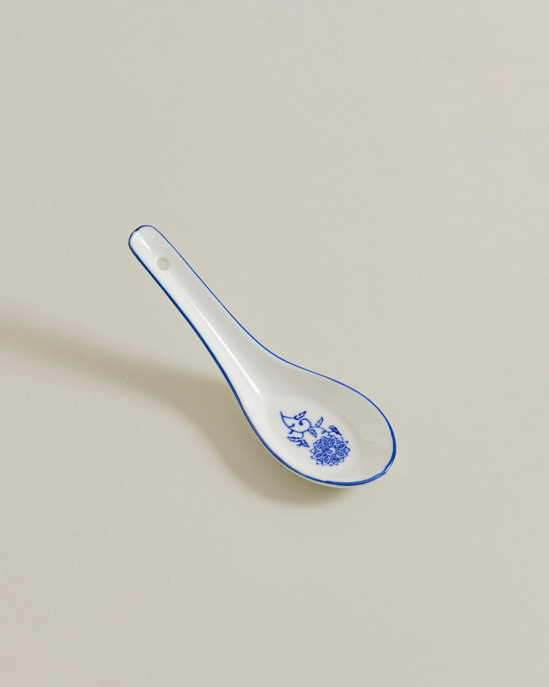 Classic Blue Floral Ceramic Spoon - Set Of 6