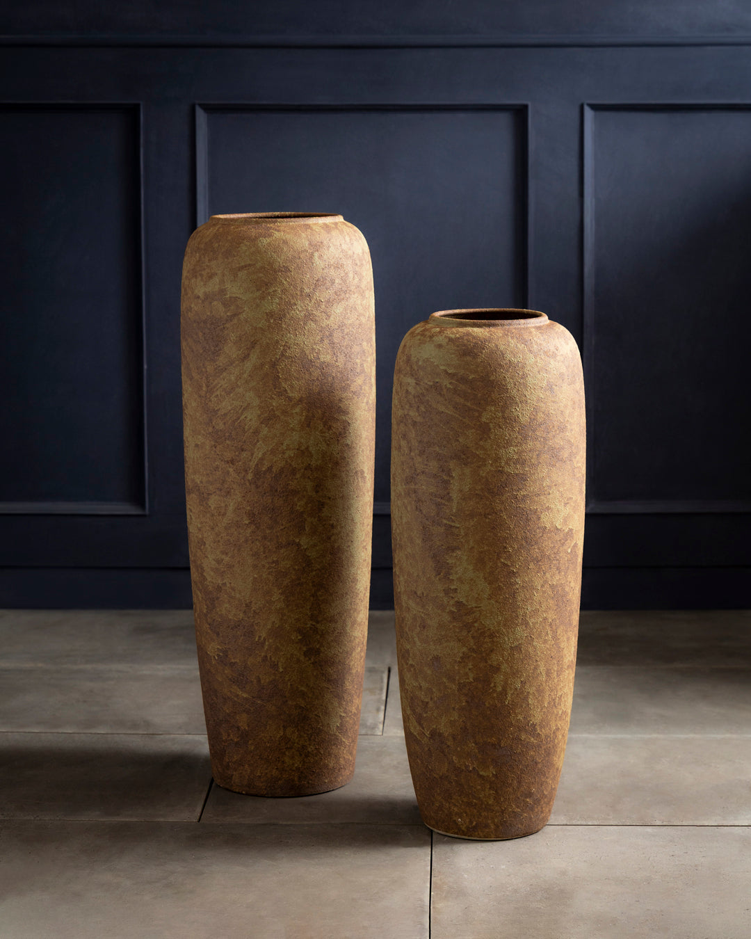 Rustic Earth Tone Floor Vase - Small