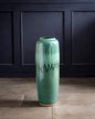 Deep Emerald Textured Floor Vase - Small