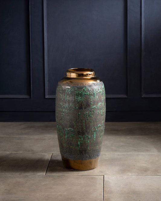 Obsidian Moss Floor Vase - Medium