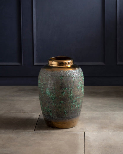 Obsidian Moss Floor Vase - Small