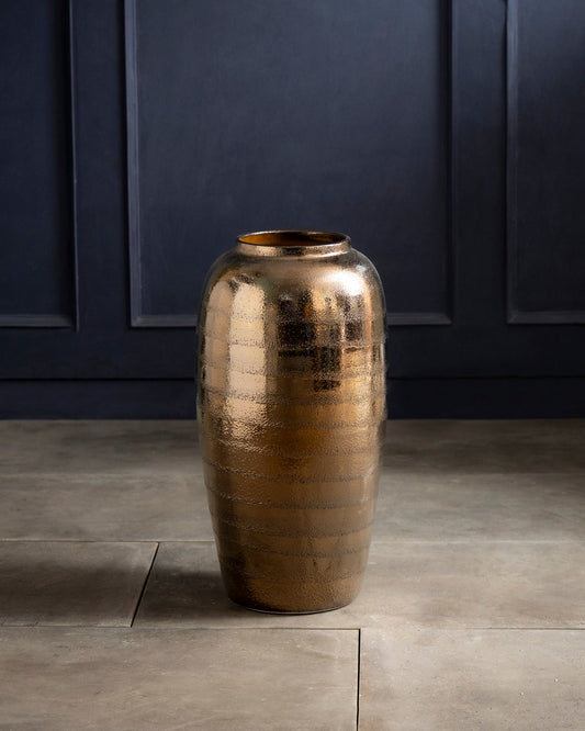 Antique Bronze Floor Vase - Medium