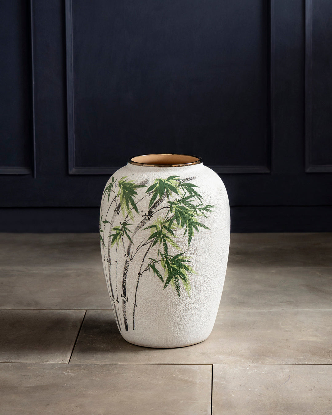 Hand Painted Bamboo Art Floor Vase - Small