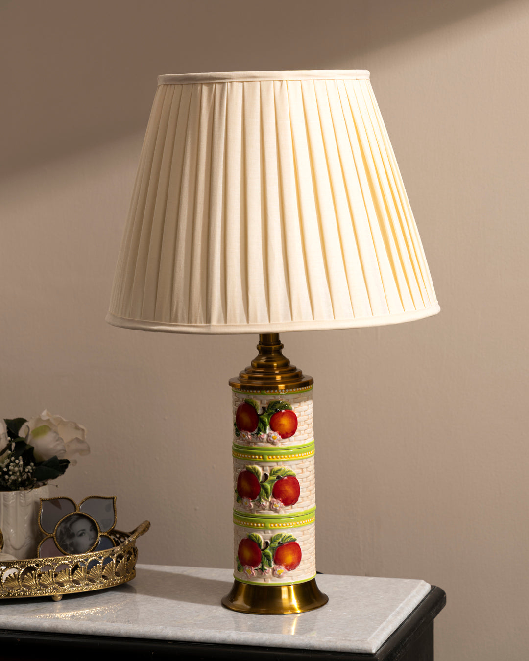 Peach Blossom Ceramic Table Lamp