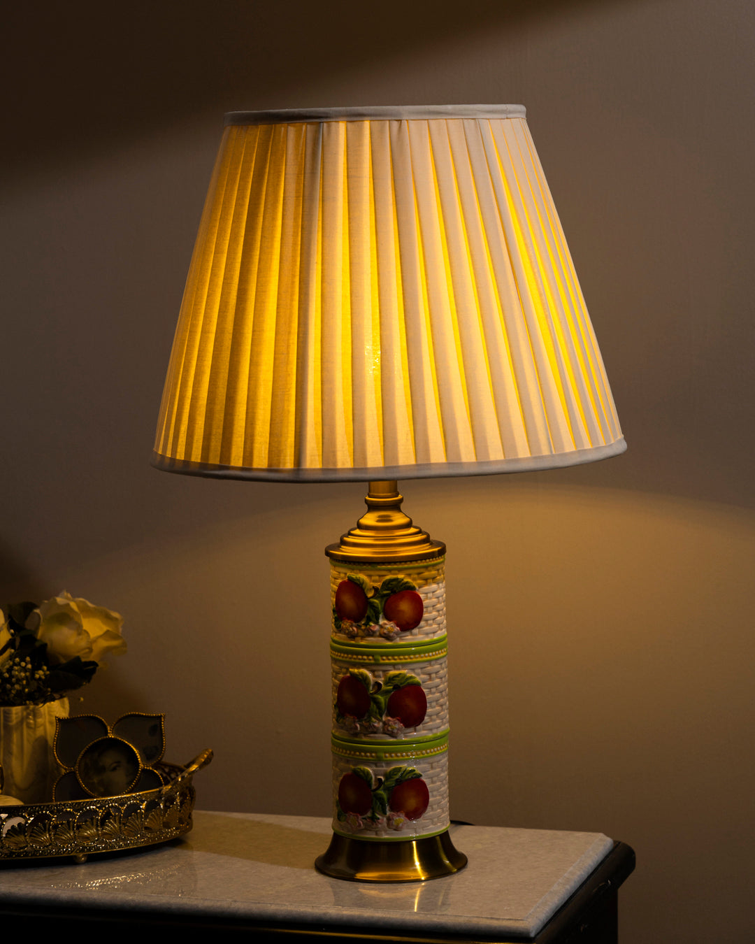Peach Blossom Ceramic Table Lamp