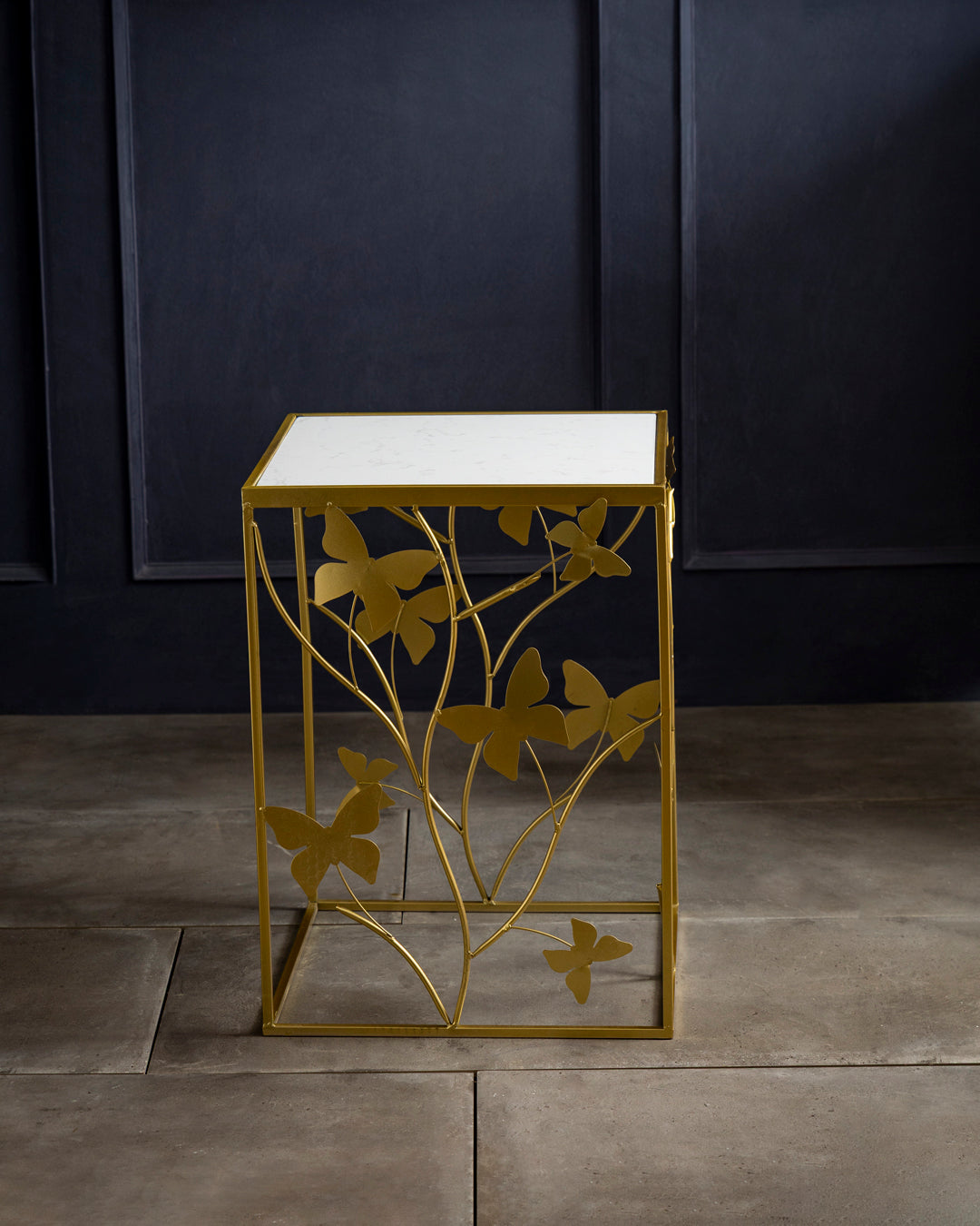 Golden Bloom Accent Side Table - Small