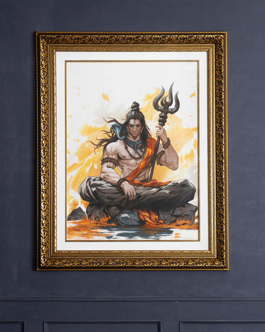 The Divine Guardian - Lord Shiva Fire of Devotion