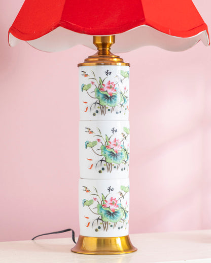 Lotus Harmony Ceramic Table Lamp