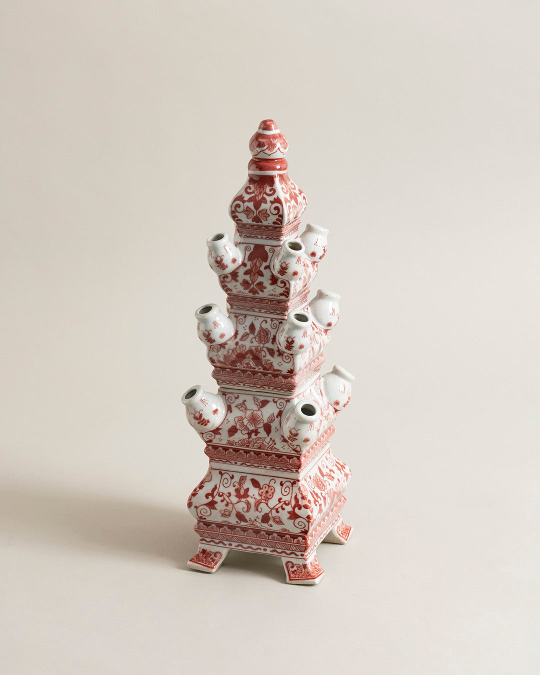 'Country Estate' Tulipiere Tower Vase - Red