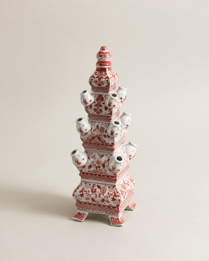 'Country Estate' Tulipiere Tower Vase - Red