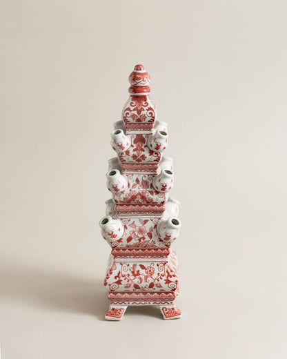 'Country Estate' Tulipiere Tower Vase - Red