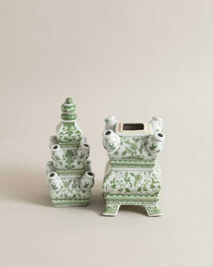 'Country Estate' Tulipiere Tower Vase - Green