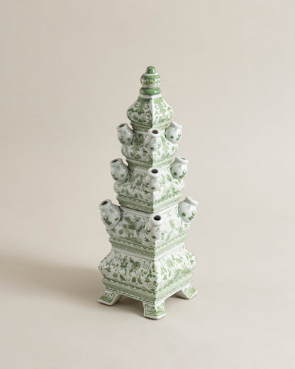 'Country Estate' Tulipiere Tower Vase - Green
