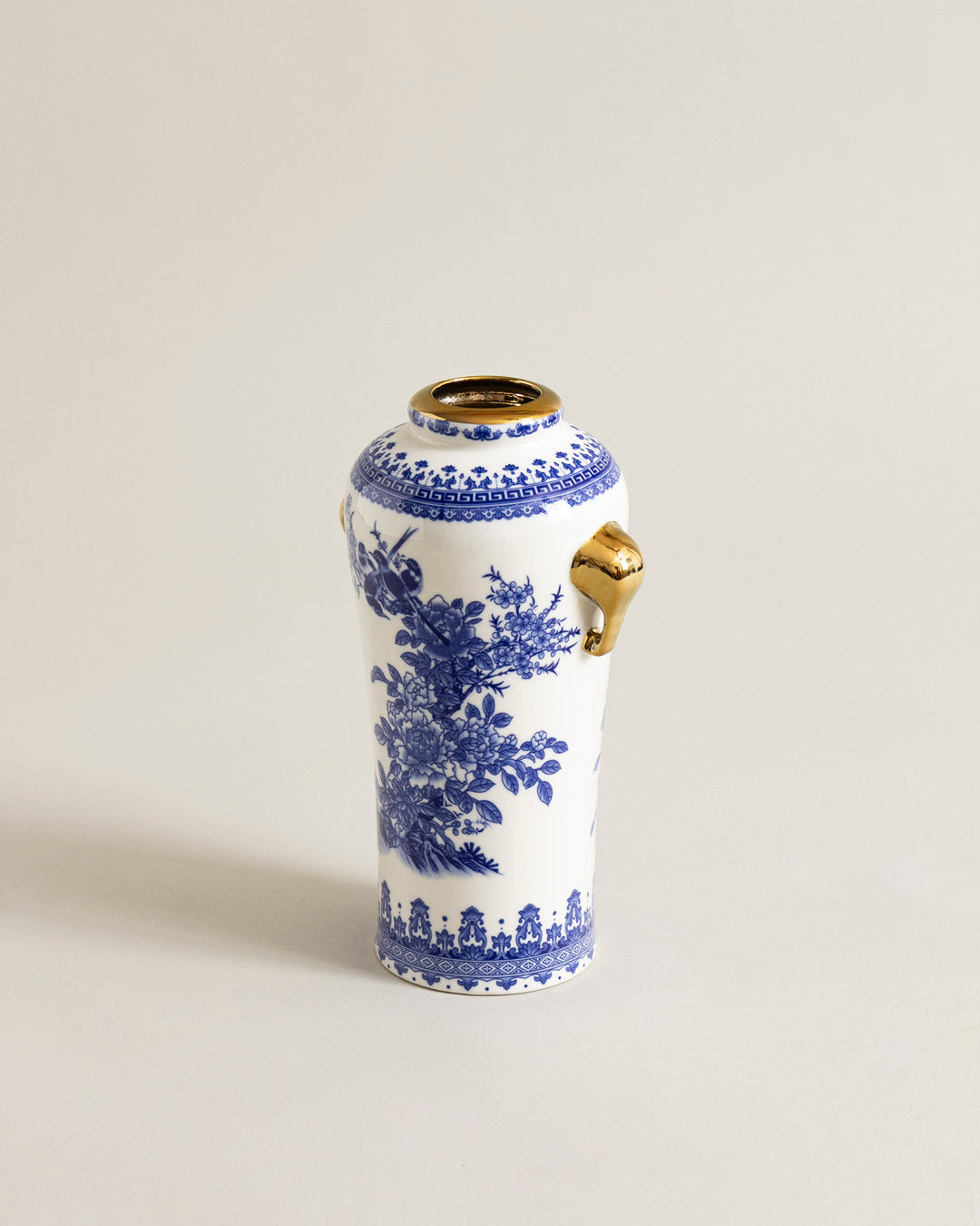 Blue Bird Blossom Ceramic Vase