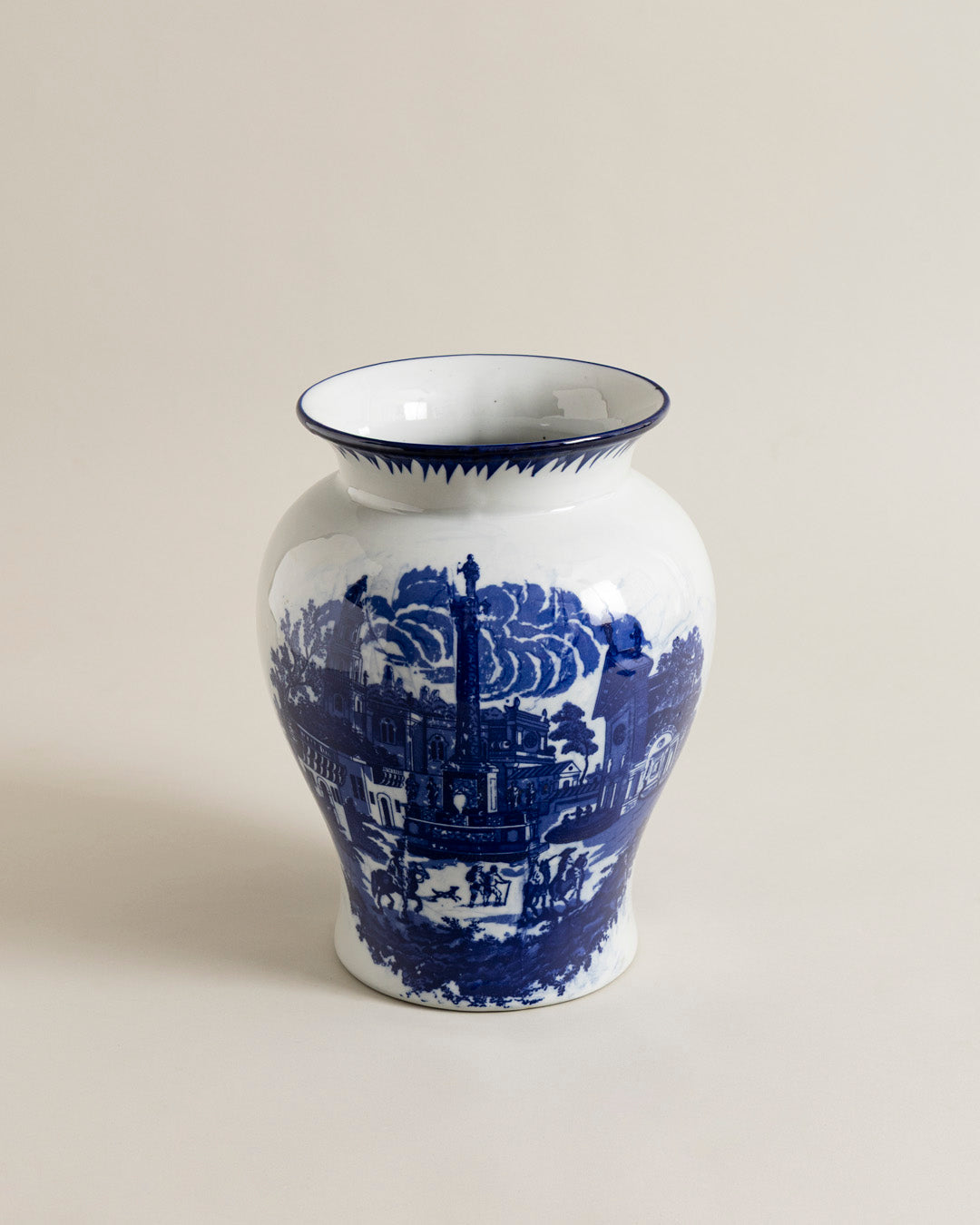 Classic Blue Scenic Vase