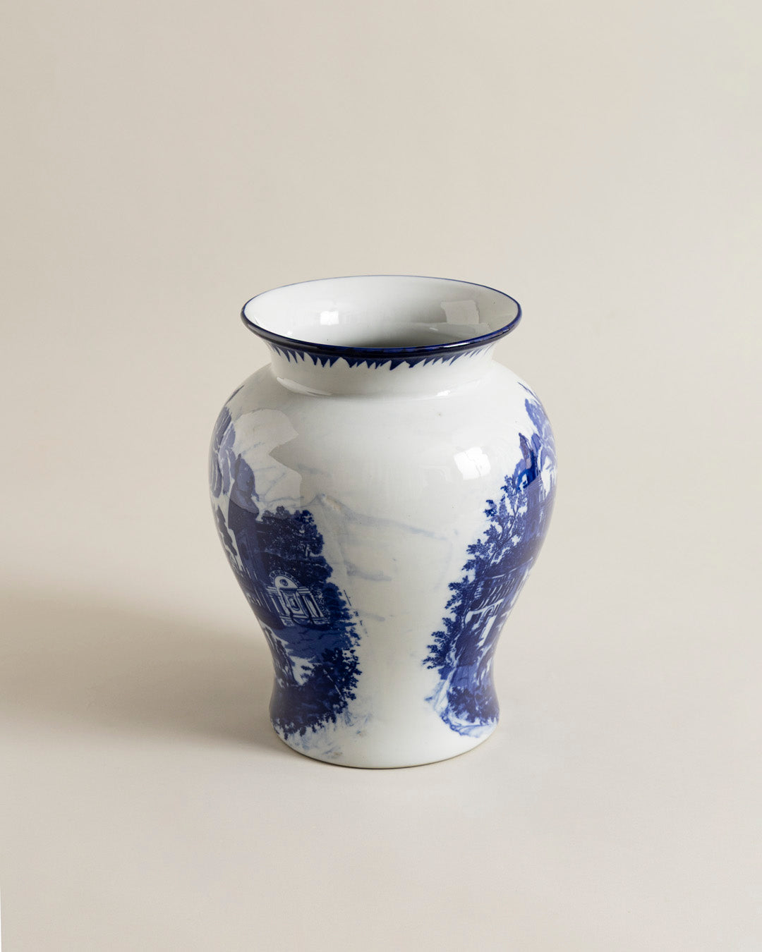 Classic Blue Scenic Vase