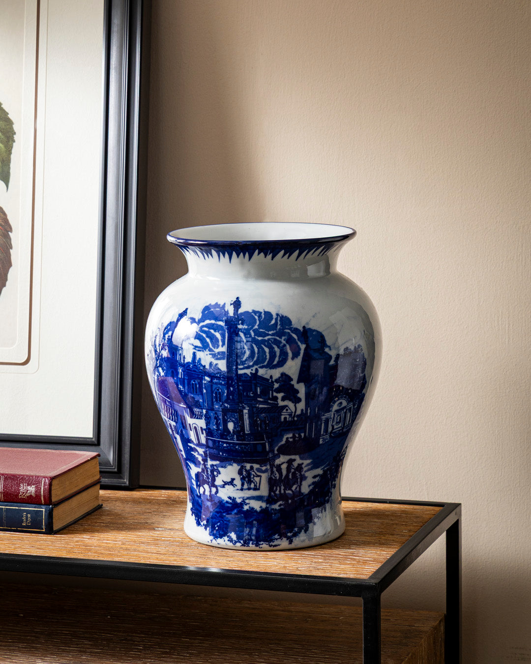 Classic Blue Scenic Vase