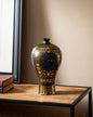 Royal Noir Carved Elegance Vase