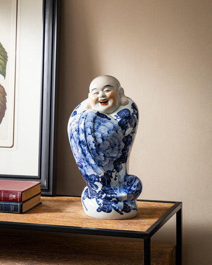 Blissful Monk Floral Wrap Figurine