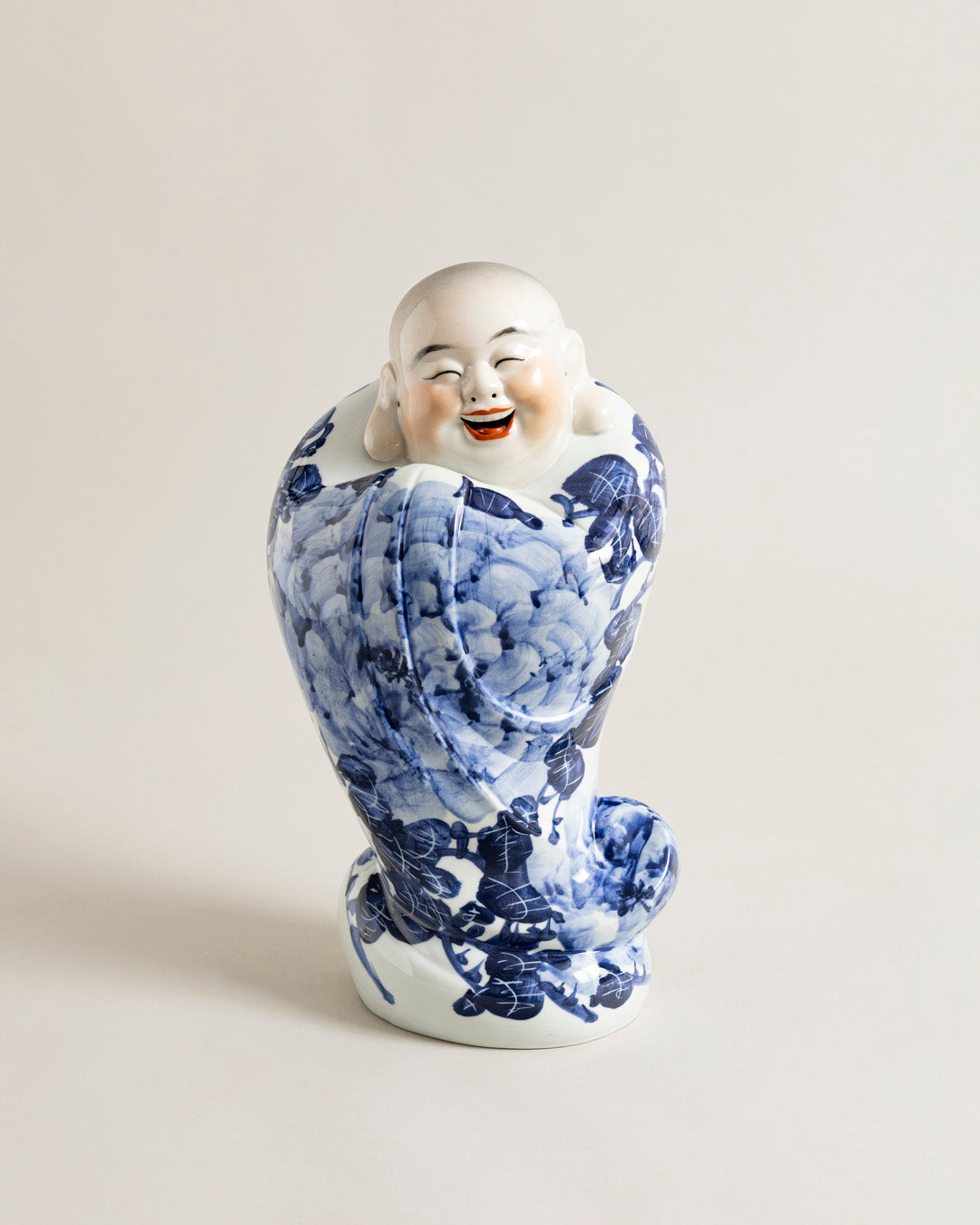 Blissful Monk Floral Wrap Figurine