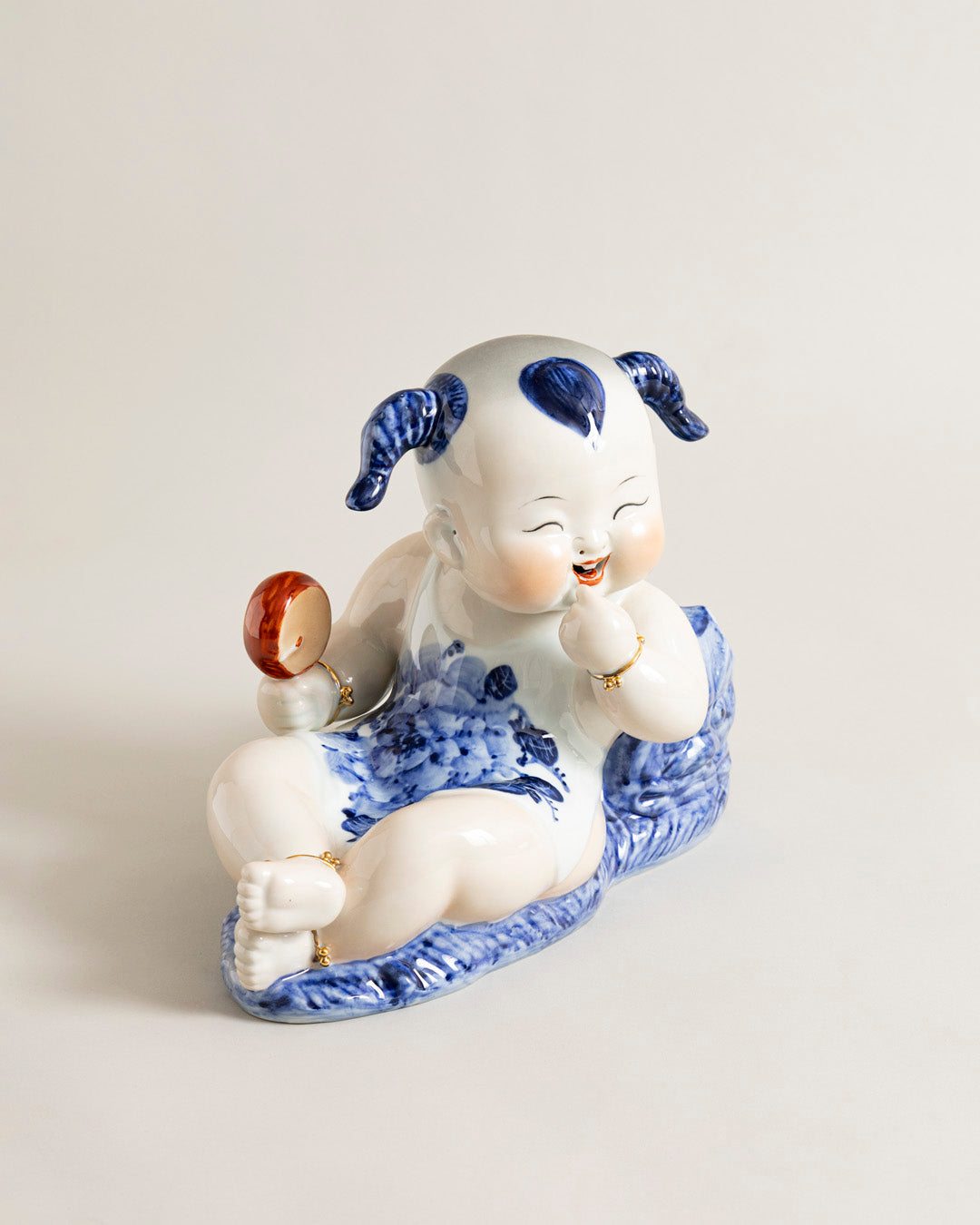 Playful Monk Drum Delight Figurine