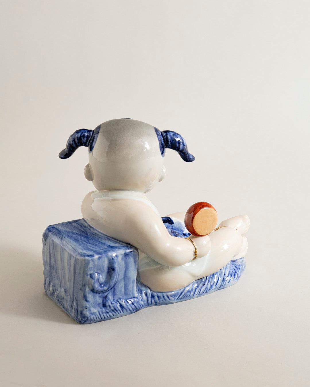 Playful Monk Drum Delight Figurine
