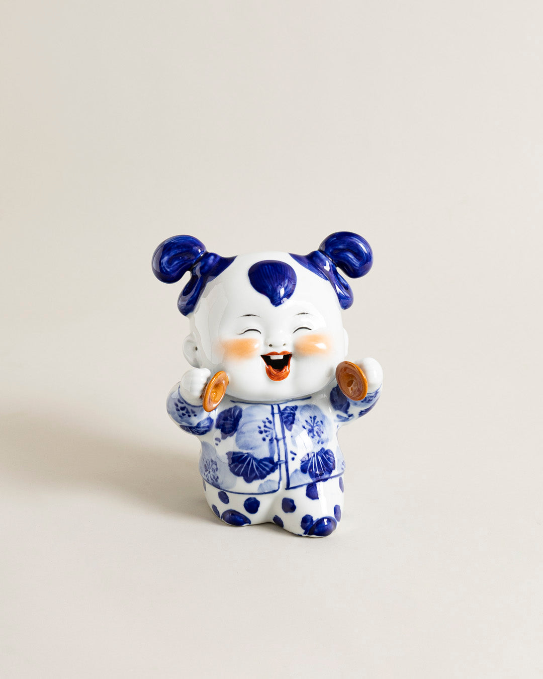 Playful Twin Monk Figurines - Set Of 2