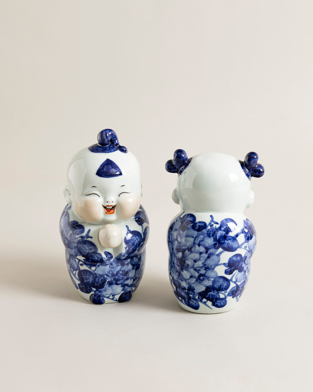 Smiling Monk Harmony Decorative Figurines - Set Of 2