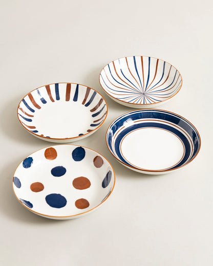 Rustic Harmony Pasta Bowl - Set Of 4