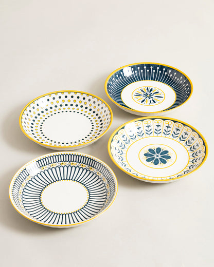 Sunburst Charm Pasta Bowl - Set Of 4