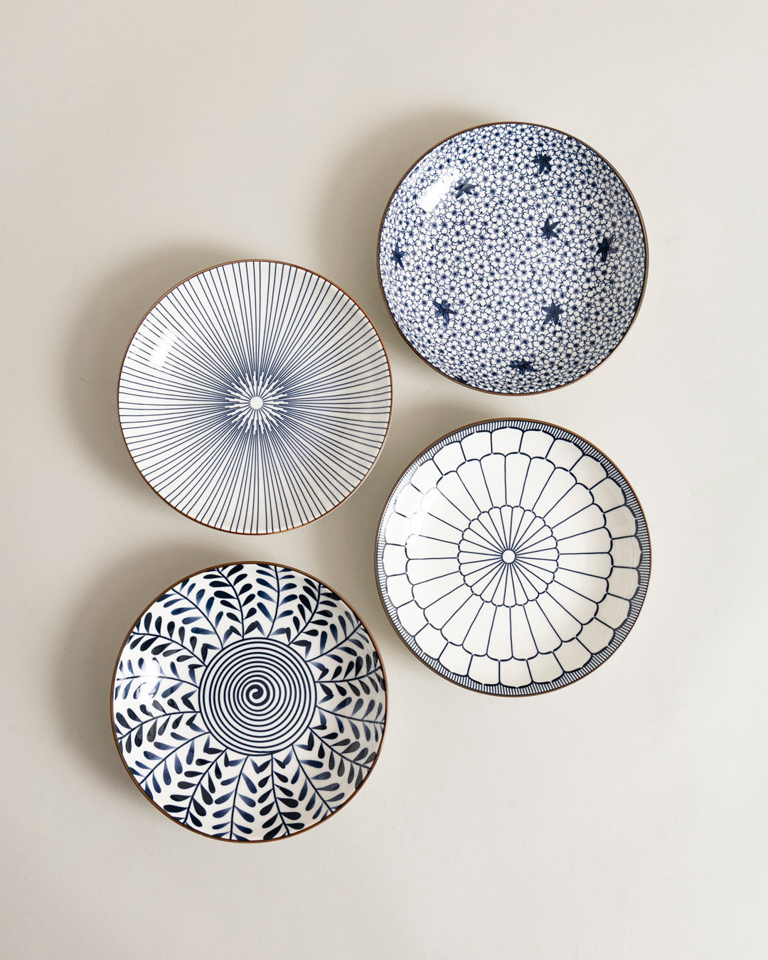 Indigo Rhythm Pasta Bowl - Set Of 4