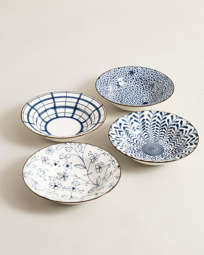 Classic Indigo Pasta Bowl - Set Of 4